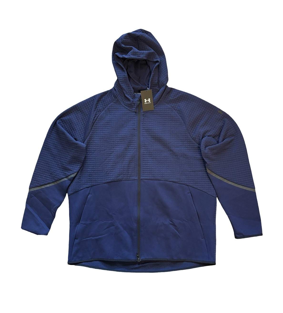 Under Armour UA Unstoppable Fleece Grid Full-Zip Men’s Size 2XL Blue 1386543 NWT