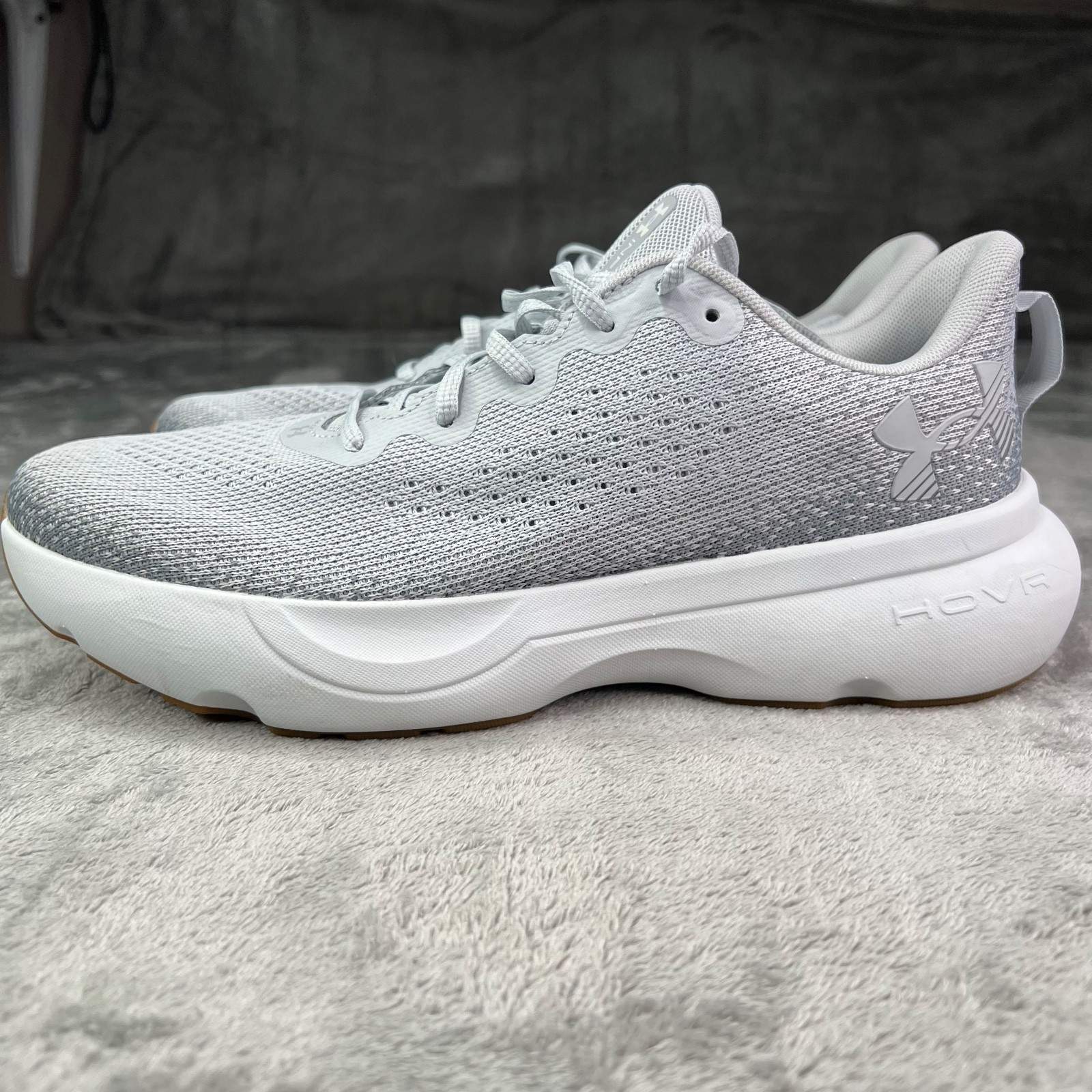 Under Armour Infinite Running Shoes Men 10.5 Light Grey Trainer Sneakers Gym New