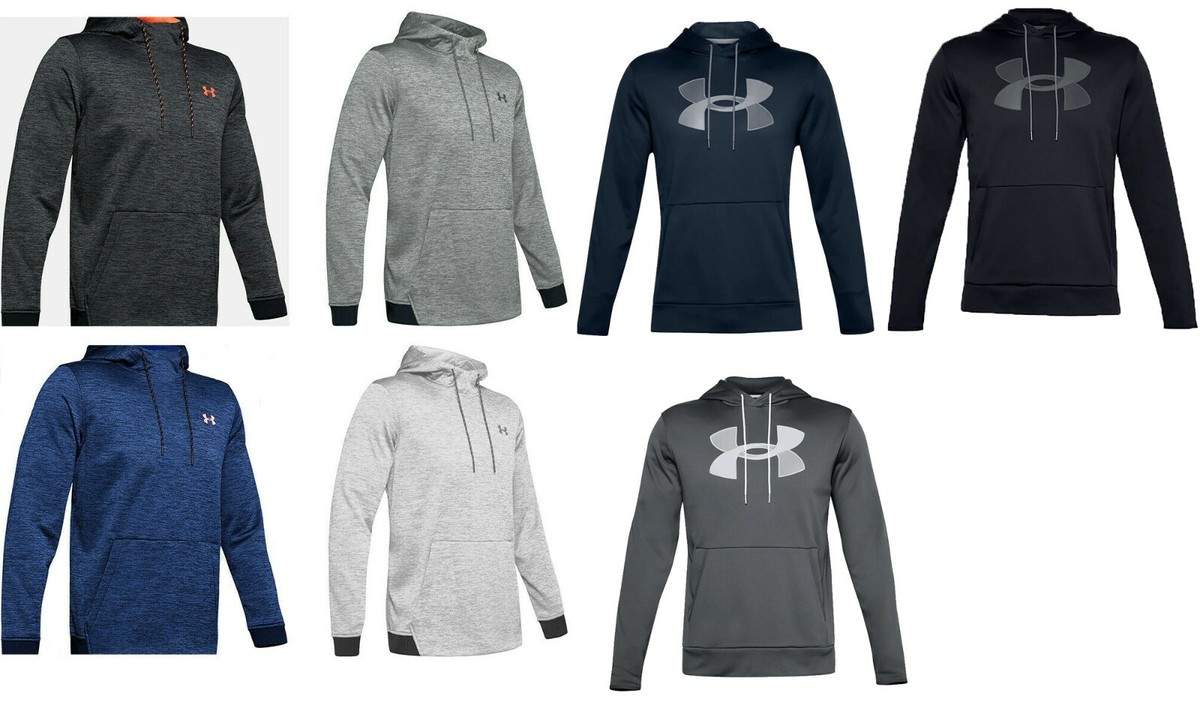 Mens Under Armour Coldgear Fleece Loose Fit Twist Hoodie M-3XL