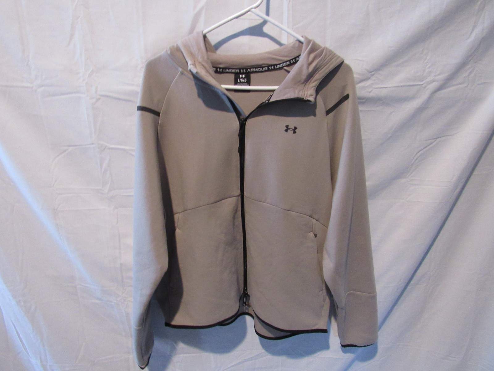 Under Armour Women’s Gray Unstoppable Fleece Full Zip Hooded Jacket Size L