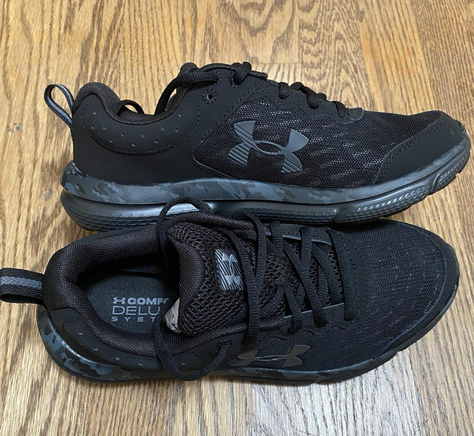 Under Armour Charged Assert 10 Camo Shoes Mens Size 7.5 Black 3027036-001