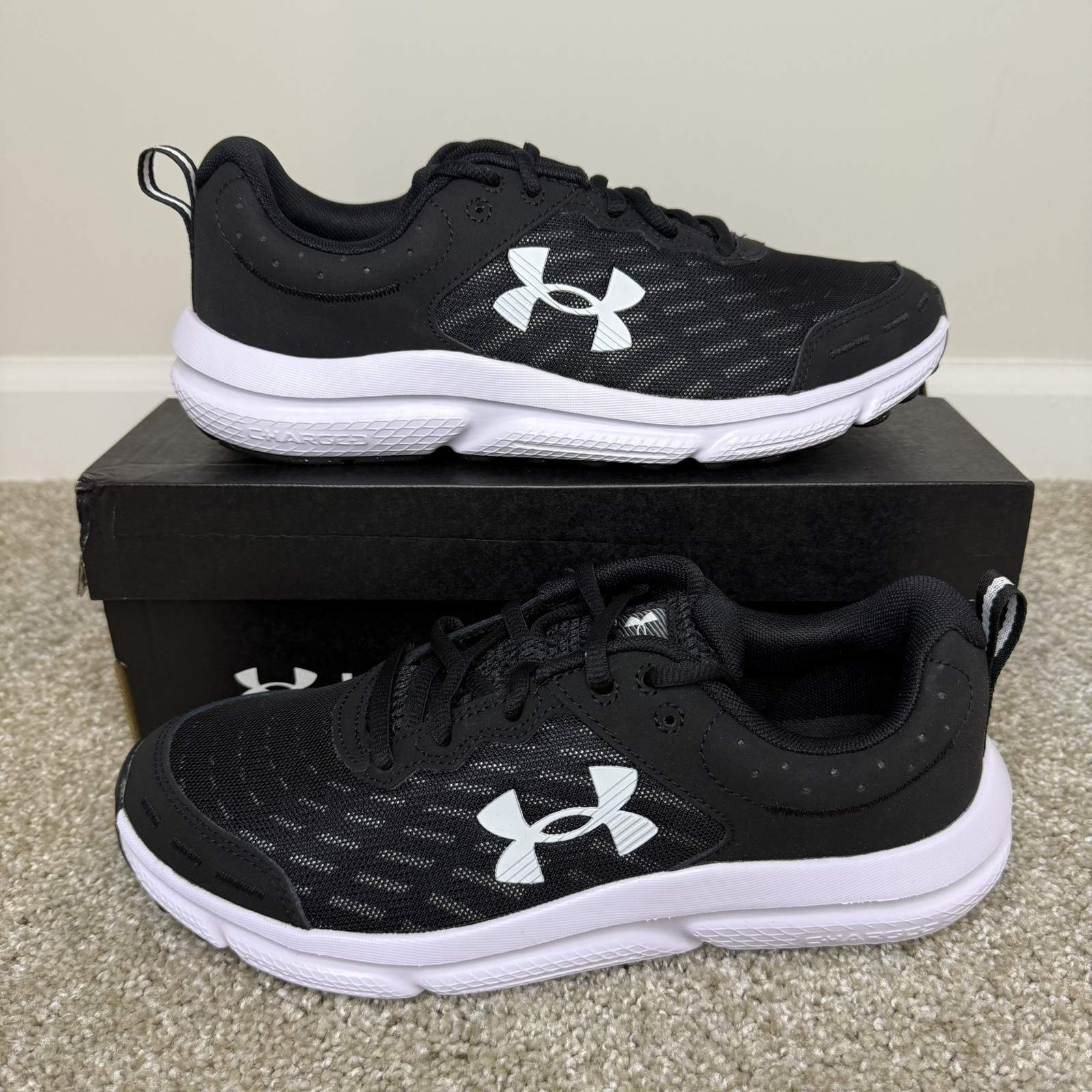 Under Armour Charged Assert 10 Men’s Running Shoes US 8.5 Black 3026175-001
