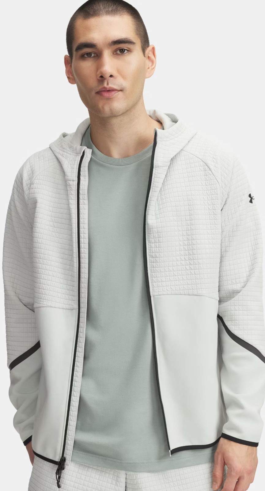 Size Large – Under Armour UA Unstoppable Fleece Grid Full-Zip Jacket 1386543 377