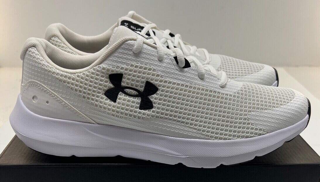 UNDER ARMOUR SURGE 3 Men’s Running Shoes 3024883-100 White NWD Free Shipping