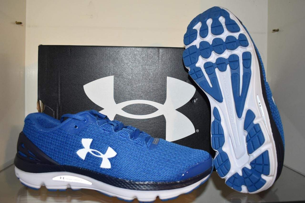 Under Armour Men’s UA Charged Gemini Running Shoes 3026501 432 Blue NIB