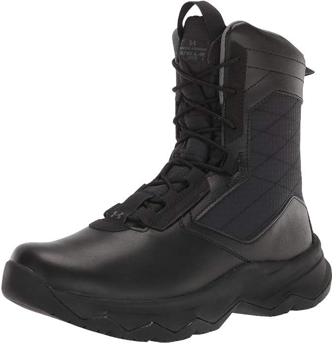 UNDER ARMOUR MENS Black Stellar G2 8″ Tactical Boot 3024946-001