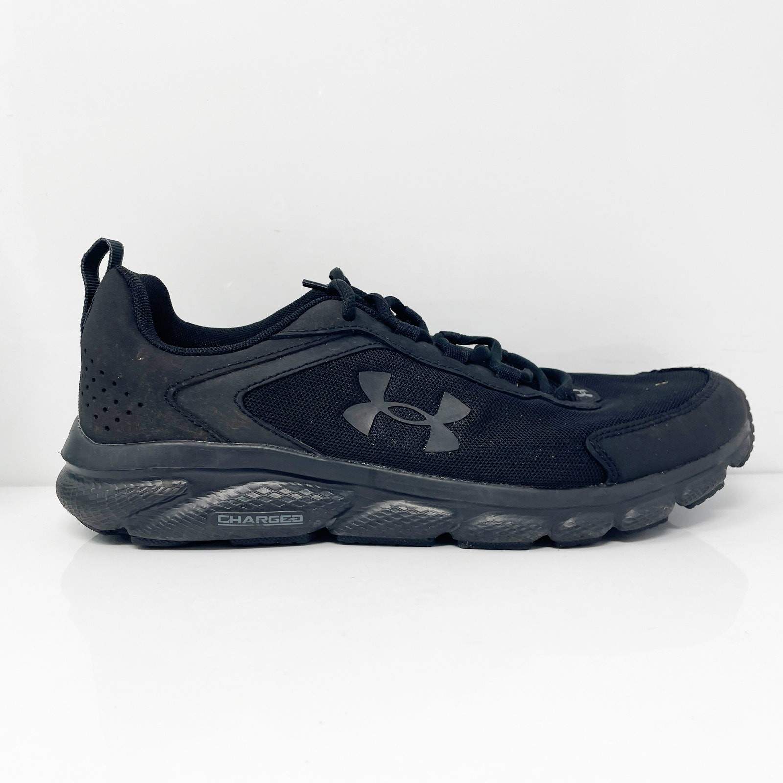 Under Armour Mens Charged Assert 9 3024590-003 Black Running Shoes Sneakers 10.5