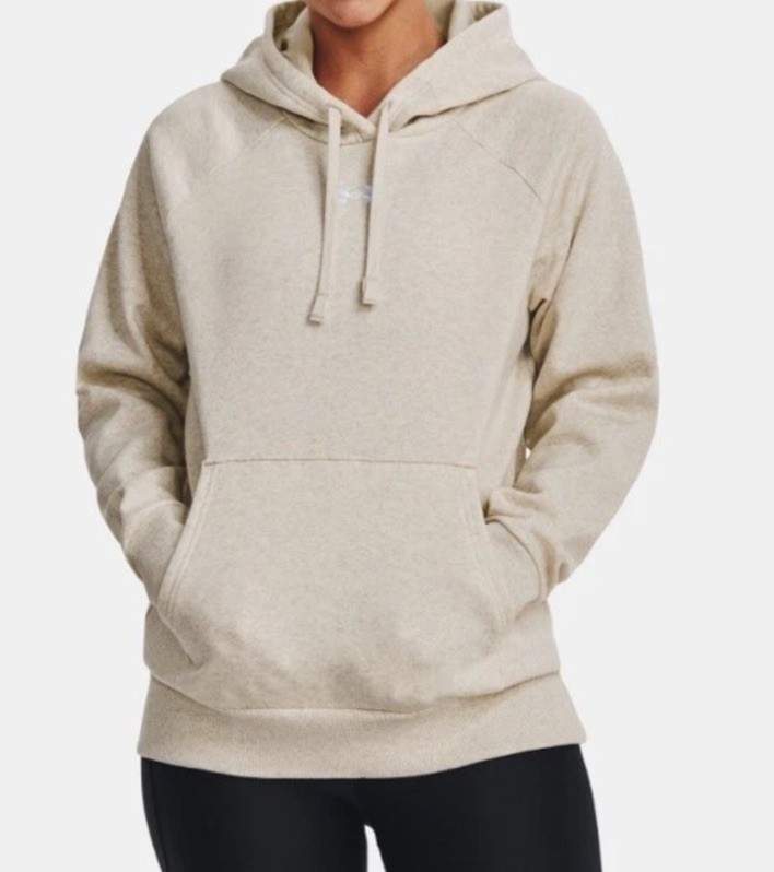 Under Armour Women’s Essential Fleece Hoodie Oatmeal Small