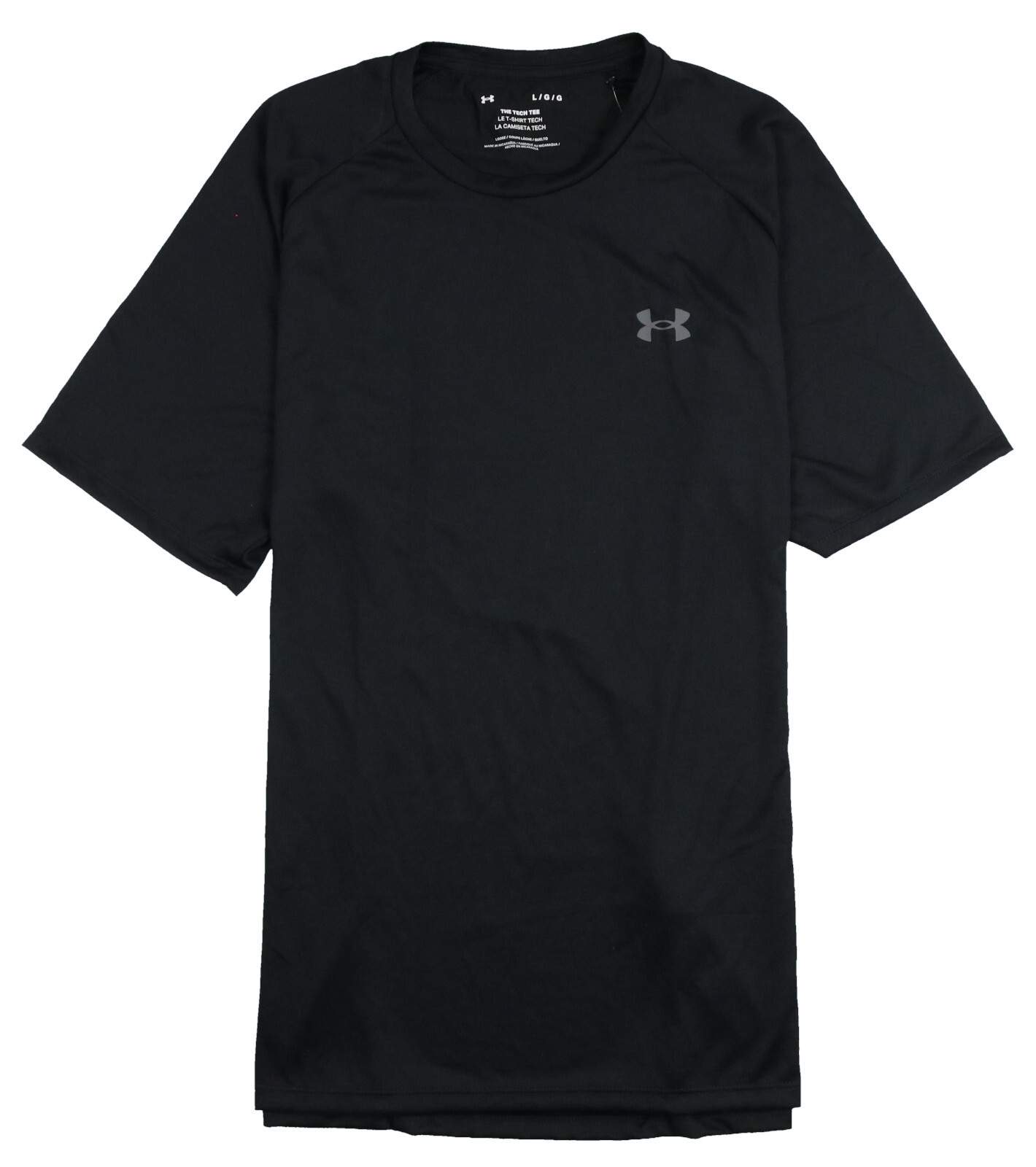 UNDER ARMOUR UA Tech 2.0 Logo Training T-Shirt sz L Large Black Loose