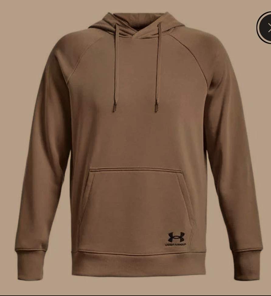 Under Armour UA Heavyweight Terry Hoodie ~Khaki 1378598-236 | Men’s: XL ☆NWT