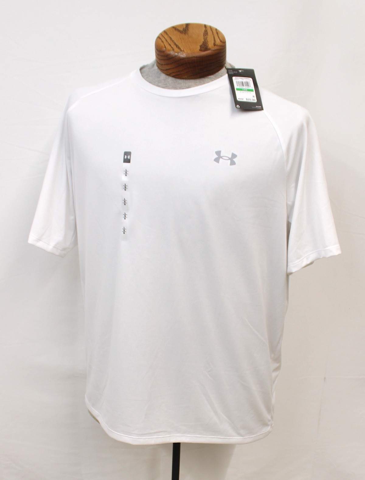 Under Armour 1326413 Mens Workout UA Tech 2.0 T-Shirt Short Sleeve Tee White L