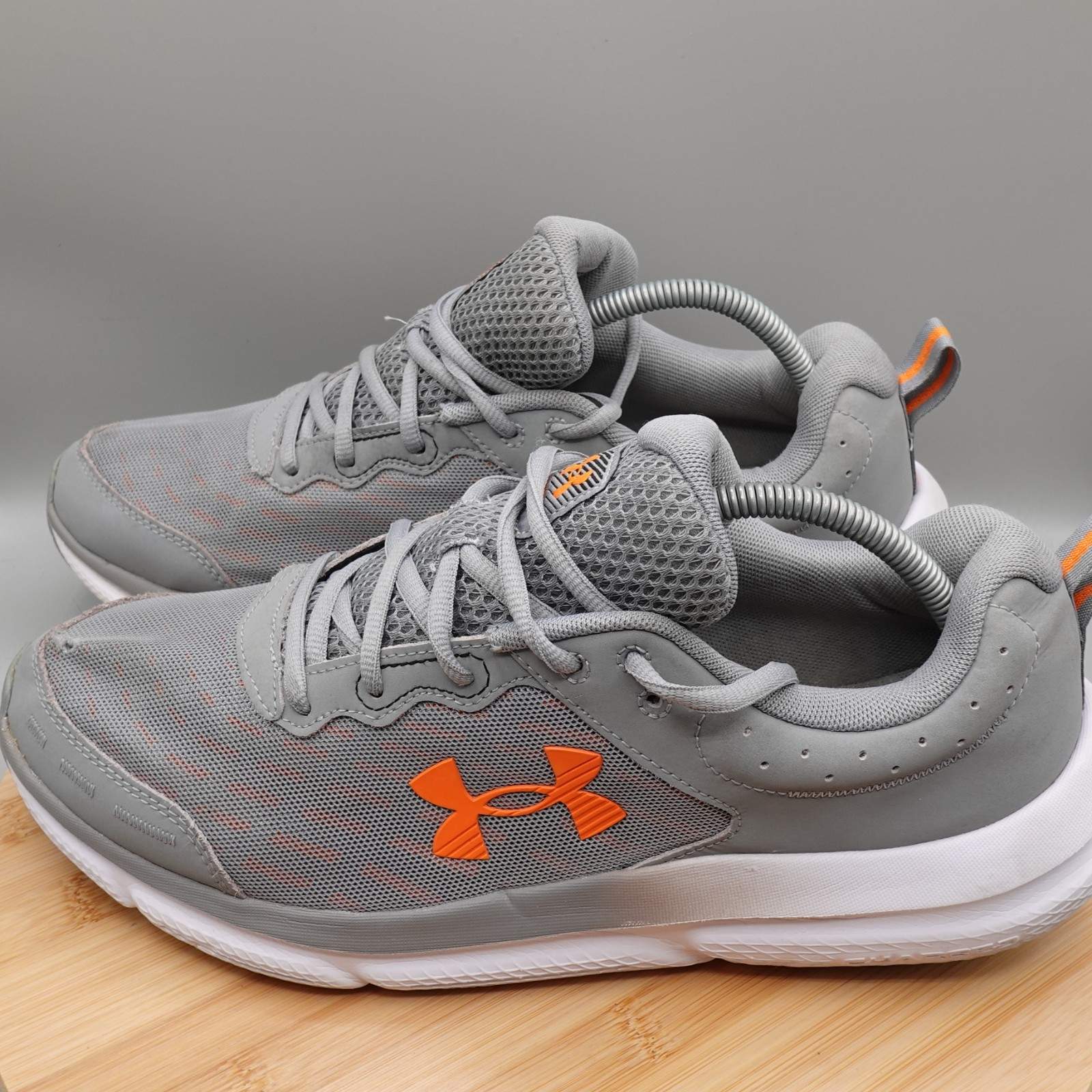 Under Armour Men’s Size 12 Charged Assert 10 Running Shoe Steel/Steel/Atomic Fla