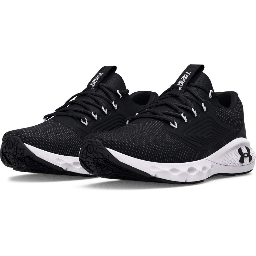 Under Armour 3024873 UA Charged Vantage 2 Running Shoes, Black/White, Size 8