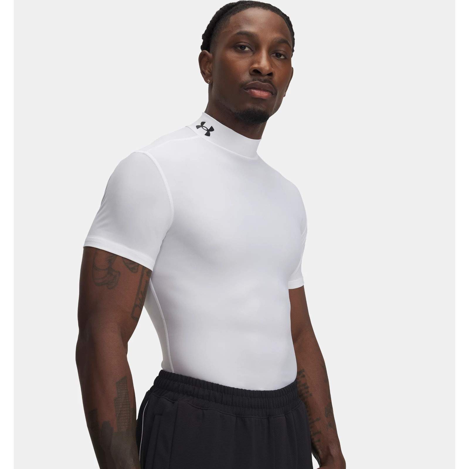 NWT Under Armour HeatGear OG Compression Men’s Mock Short Sleeve in White sz XL