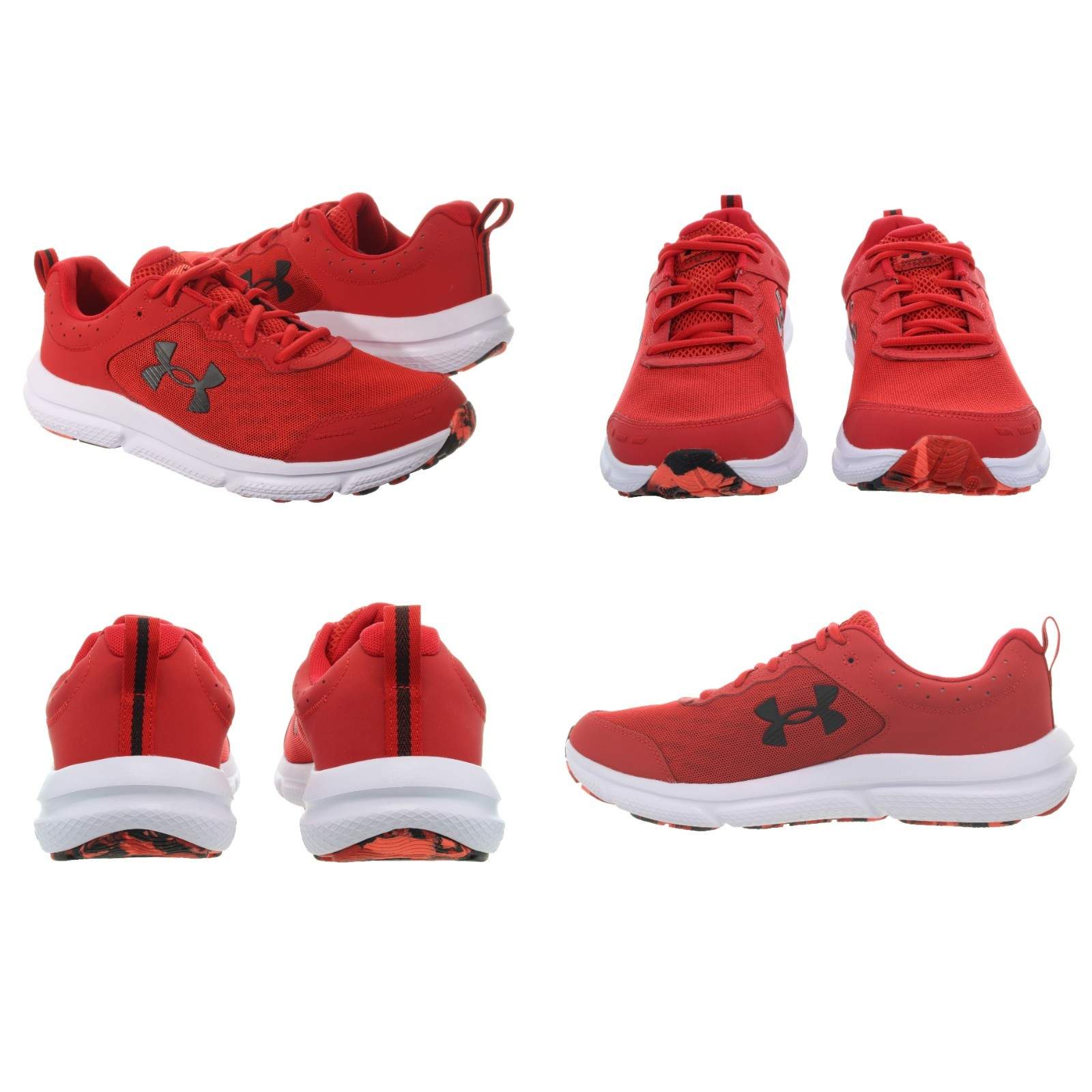 Under Armour Men’s CHARGED ASSERT 10 Red – White Running Shoes Multiple Size NIB