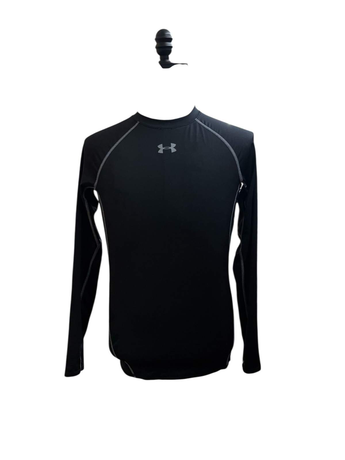 Under Armour Compression Shirt Mens Large Black Activewear HeatGear Crew Neck