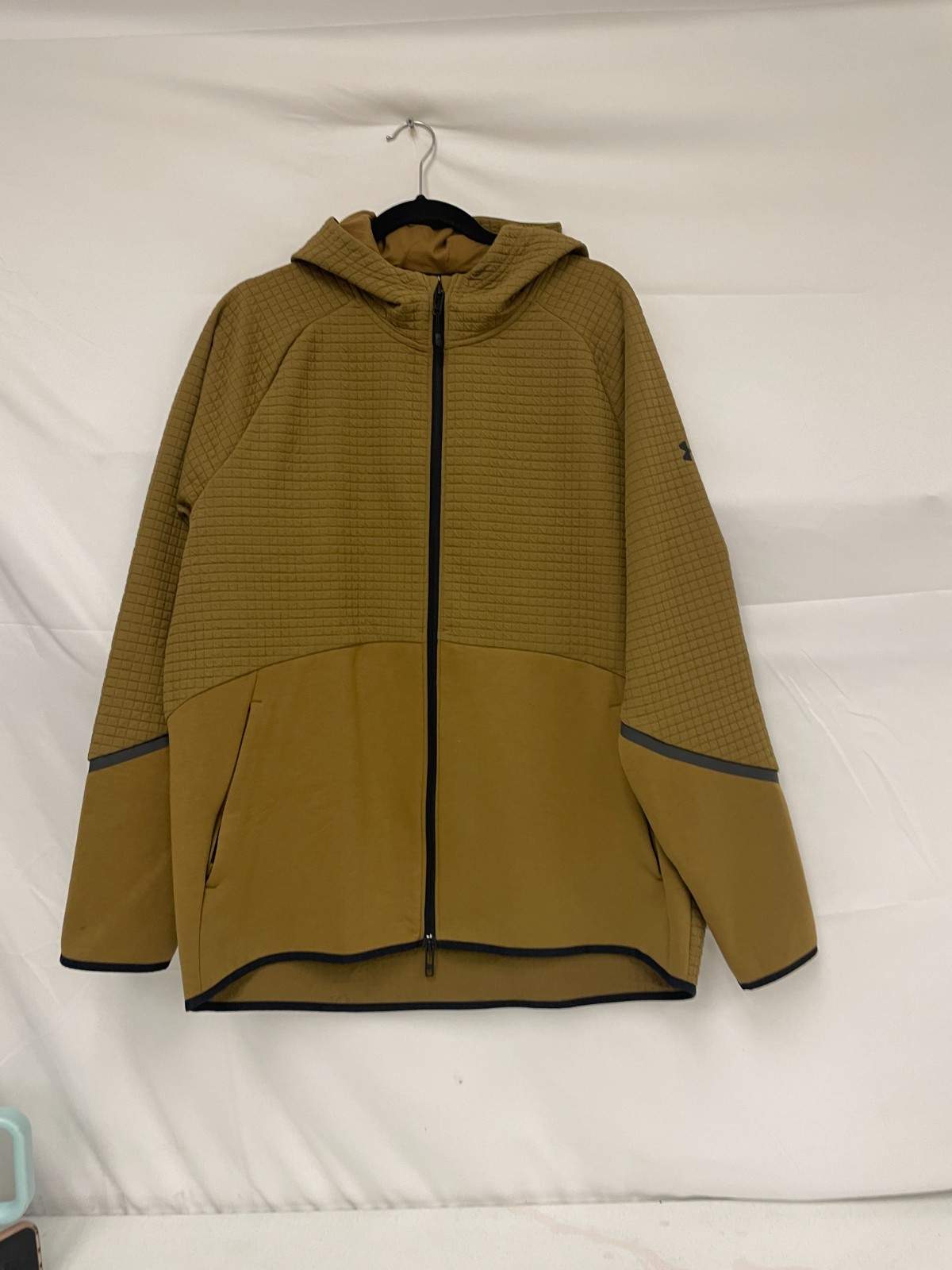 Under Armour UA Unstoppable Fleece Grid Full-Zip Hoodie Coyote Men’s Size XL