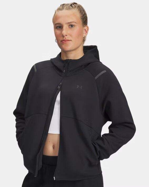 Under Armour UA Unstoppable Fleece Women’s Full-Zip Large Black NWT