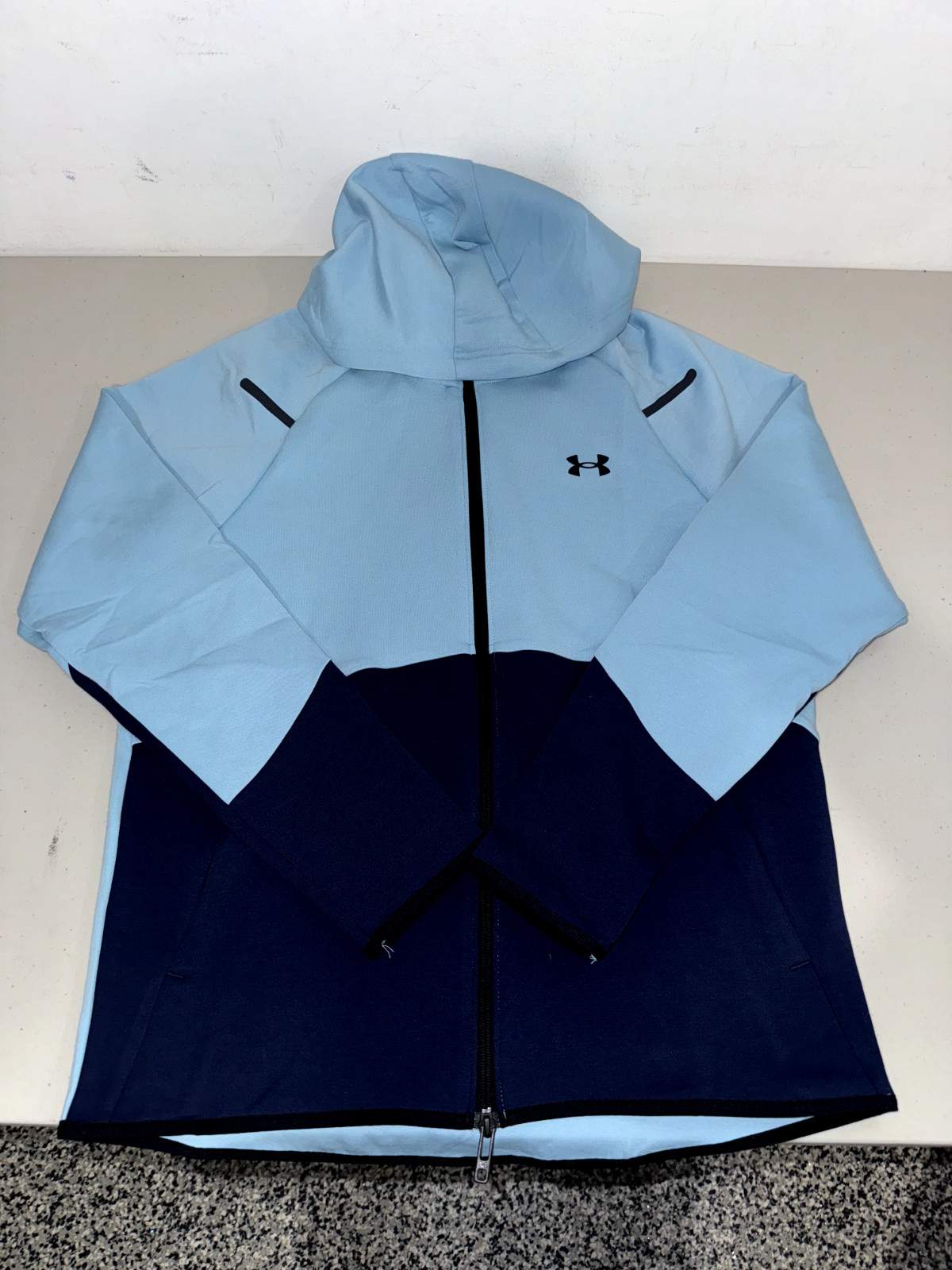 Under Armour UA Unstoppable Hoodie Blue Navy Full Zip Fleece Jacket NWT Size S