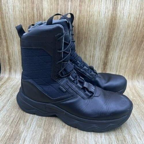 Under Armour Stellar G2 Men’s Size 10 Black Tactical Boots Side Zip Waterproof