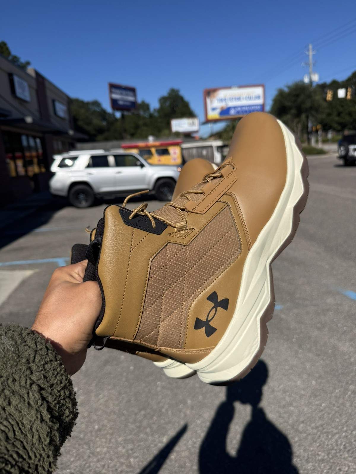 Under Armour Men’s UA Stellar G2 6″ Tactical Hiking Boots Size 14 Brown Leather