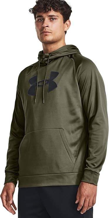 NEW Men’s Under Armour Green Black Fleece Big Logo Hoodie Size Large MSRP $60.00
