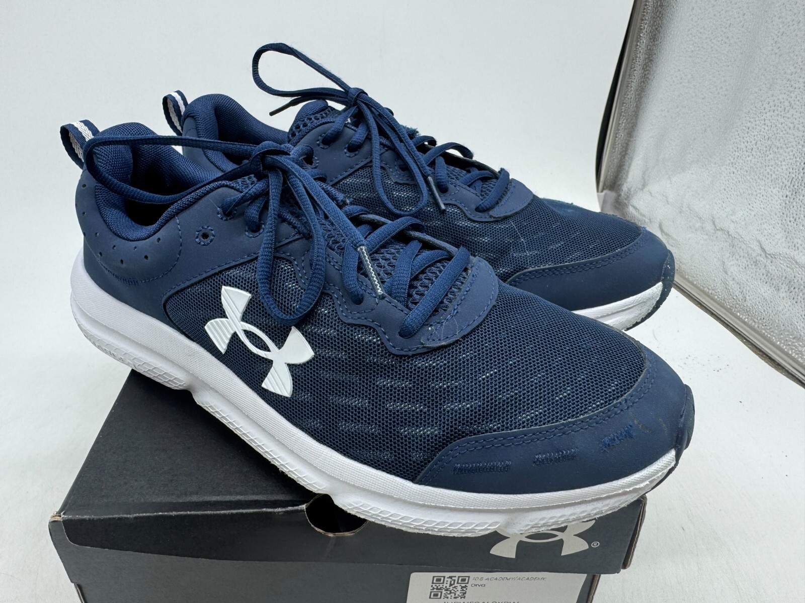 Under Armour Charged Assert 10 Running Sneakers Men’s Blue Lace-Up Shoes – 10.5