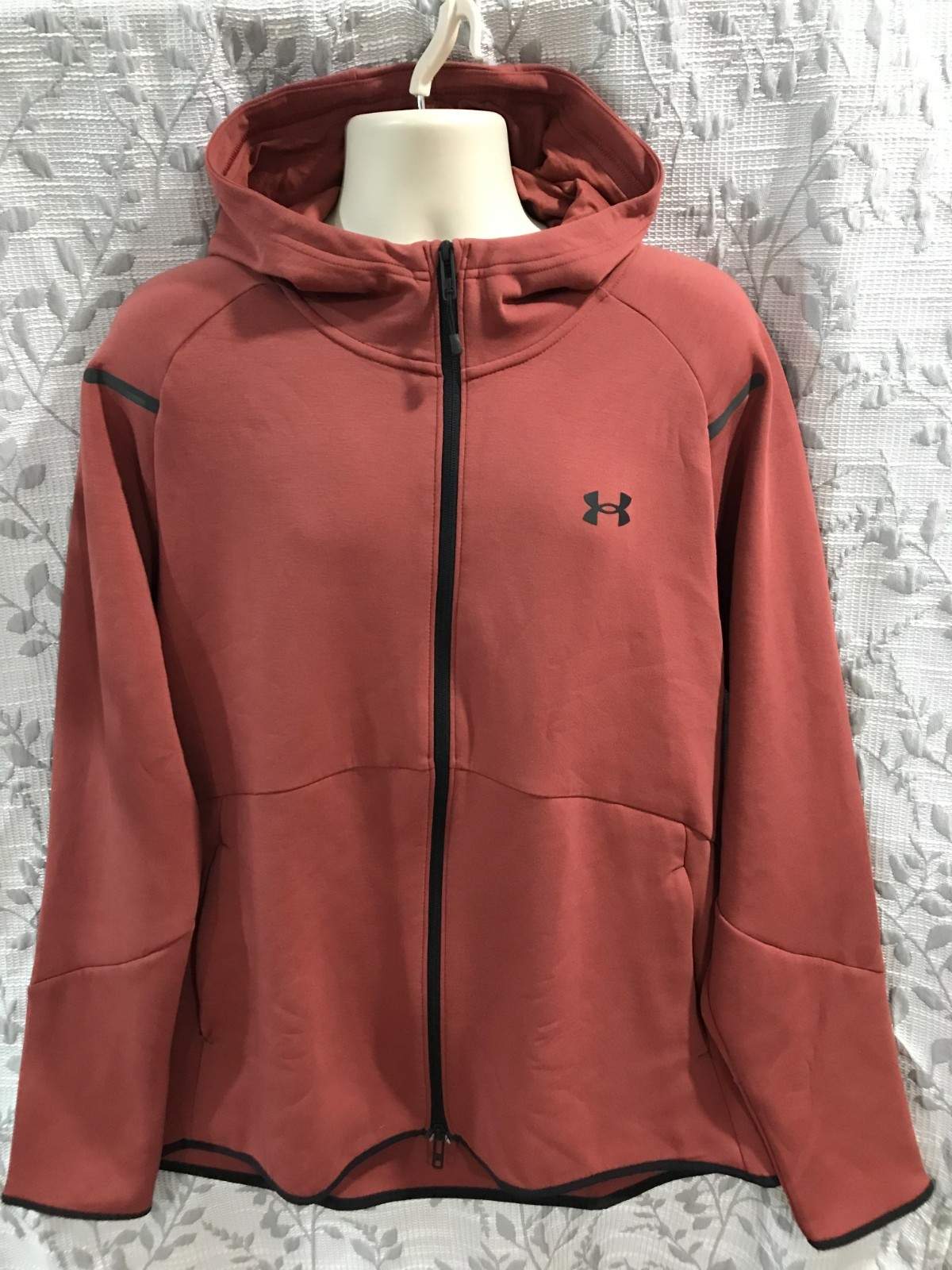Under Armour Men’s Size XL Cinna Red Full-Zip Unstoppable Fleece Jacket $110 NWT