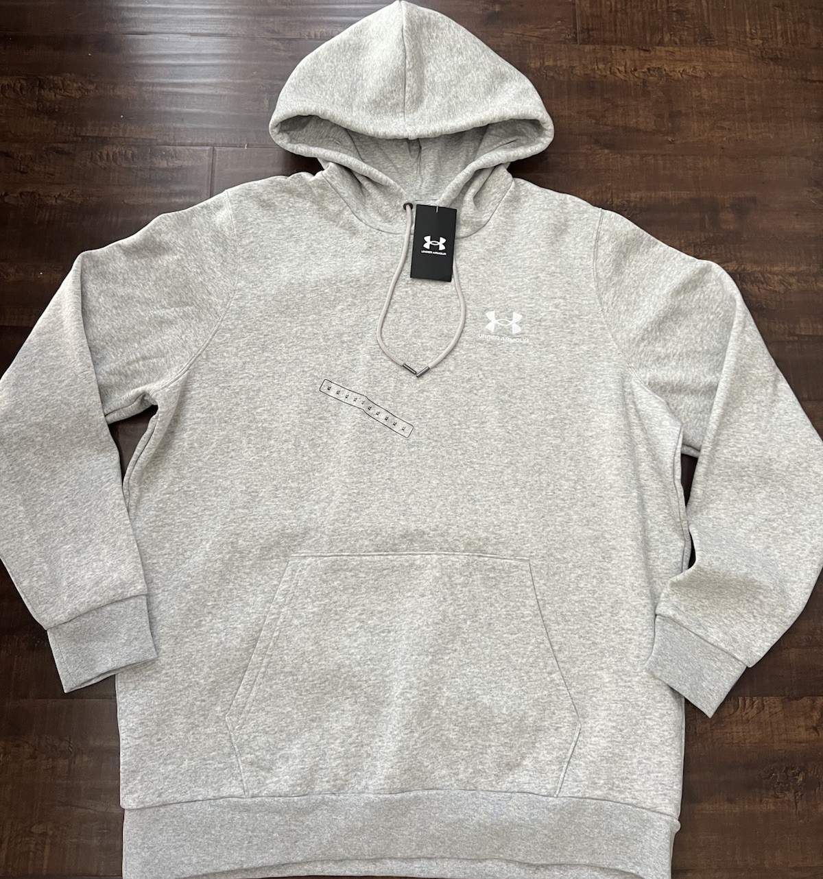 NWT UNDER ARMOUR Men’s  ESSENTIAL FLEECE HOODIE Sweatshirt Heather Gray sz XL