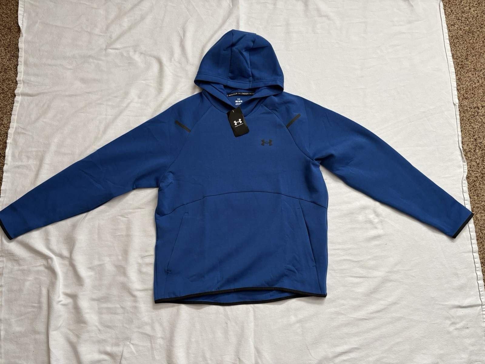 NEW Under Armour Unstoppable Fleece Hoodie Sweatshirt Blue Men’s Medium 1383042