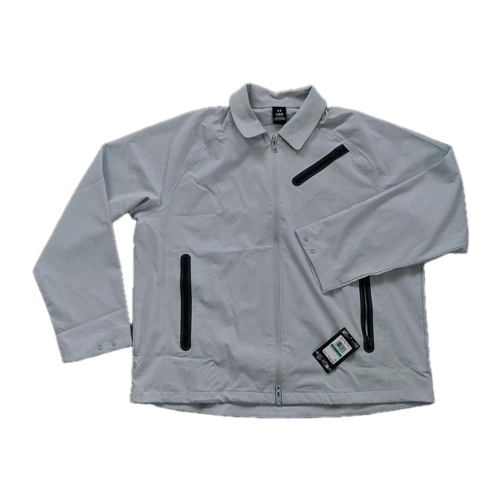 UNDER ARMOUR men’s Sz L UA Unstoppable Vented Transitional Jacket 1383029 Gray