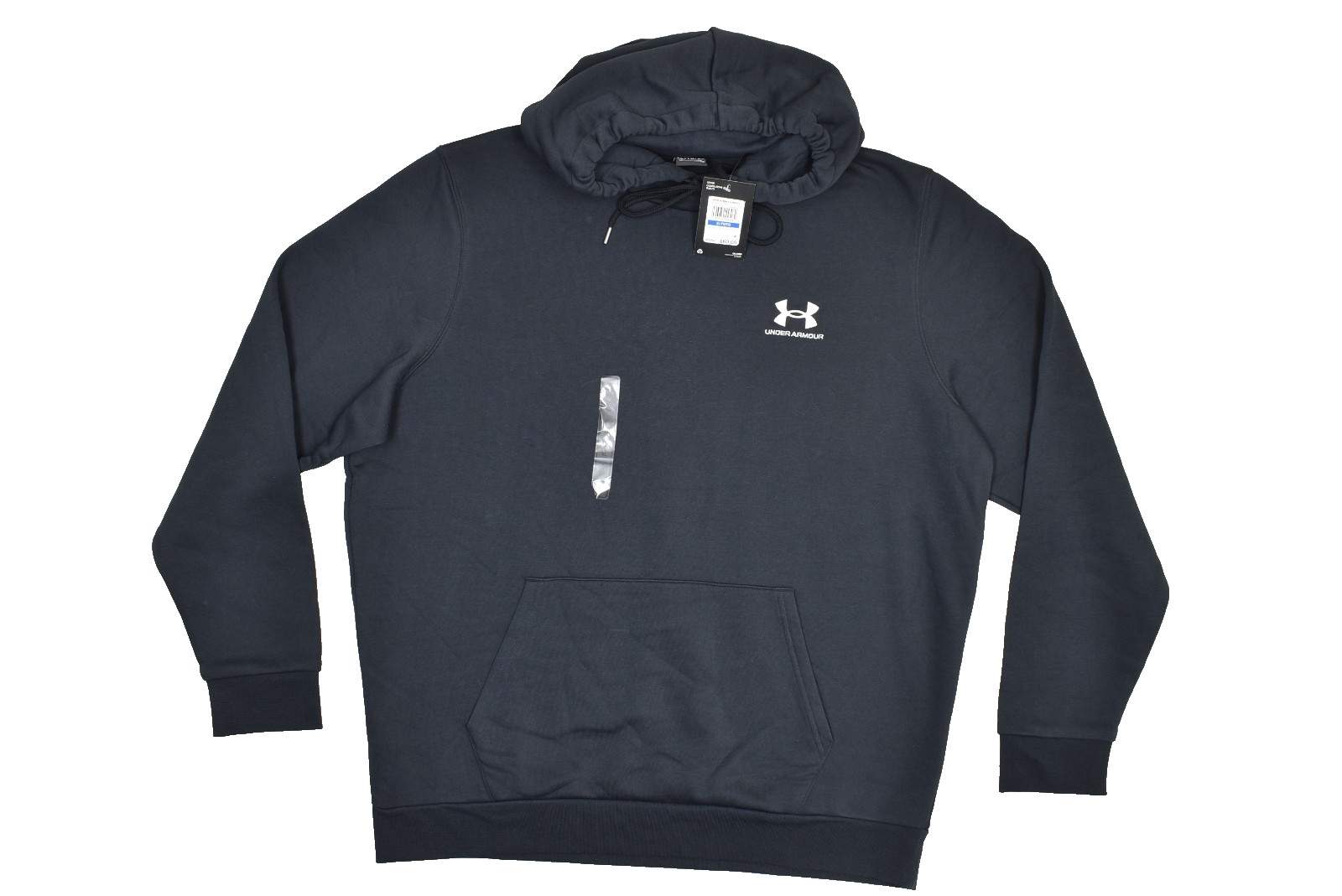 NEW Men’s Under Armour UA Essential Fleece Hoodie Black Size XL Black Kangaroo