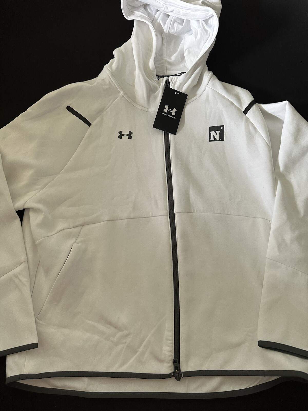 Under Armour Hoodie Unstoppable Navy Collegiate Fleece Full Zip Women Size L