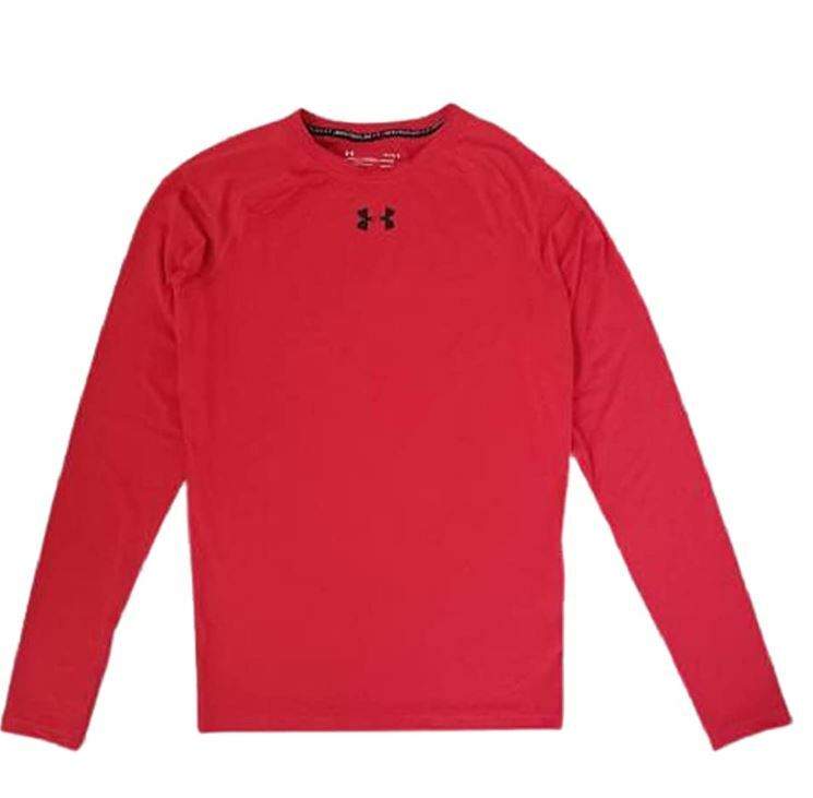 NEW Under Armour Mens Heat Gear Long Sleeve Compression Shirt 1351024 600 LARGE