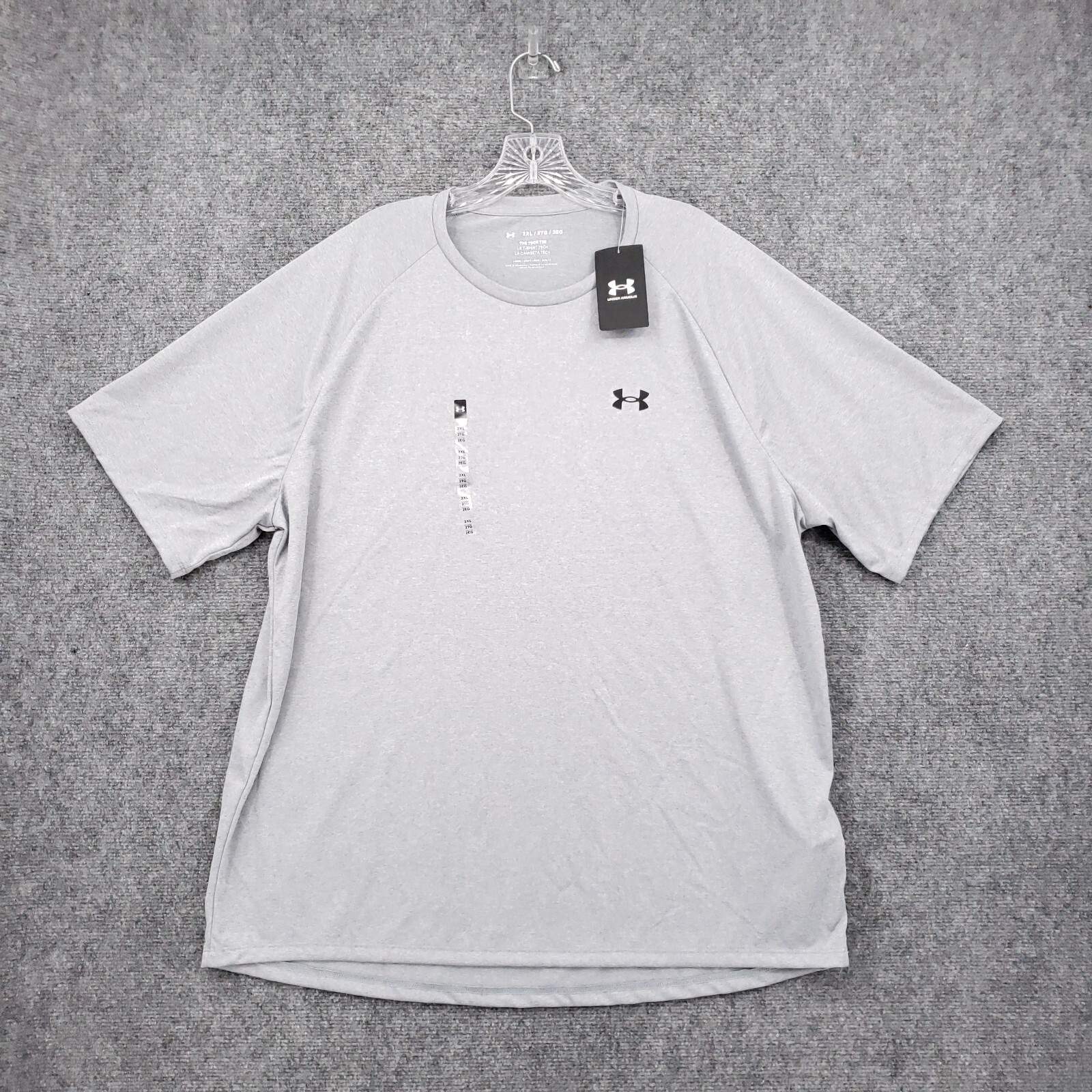 NEW Under Armour T Shirt Mens 2XL Gray The UA Tech 2.0 Short Sleeve Pullover Tee