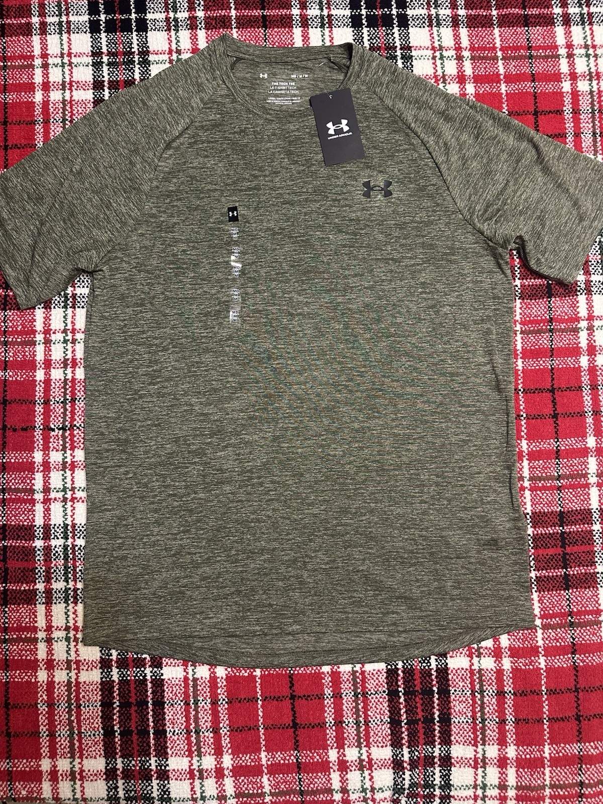 UNDER ARMOUR Men’s The Tech Tee Printed Short Sleeve Shirt Green M New