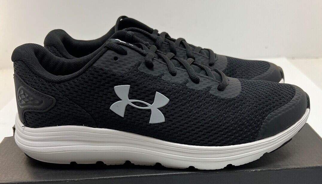 UNDER ARMOUR SURGE 2 Mens Running Shoes 3022595-001 Blk/Wht New Free Shipping