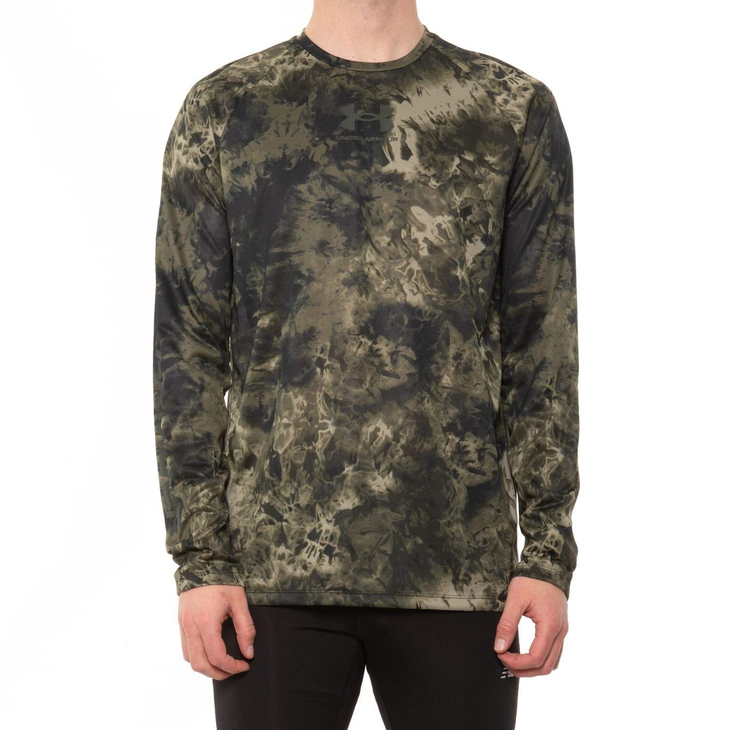 NEW Under Armour Men’s Tech 2.0 Print Lockup L/S Training T-Shirt Camo Size XS