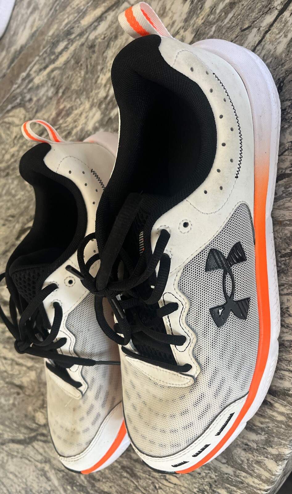 Under Armour Running Shoes Charged Assert 10 3026175-101 White Sneakers Men’s 11