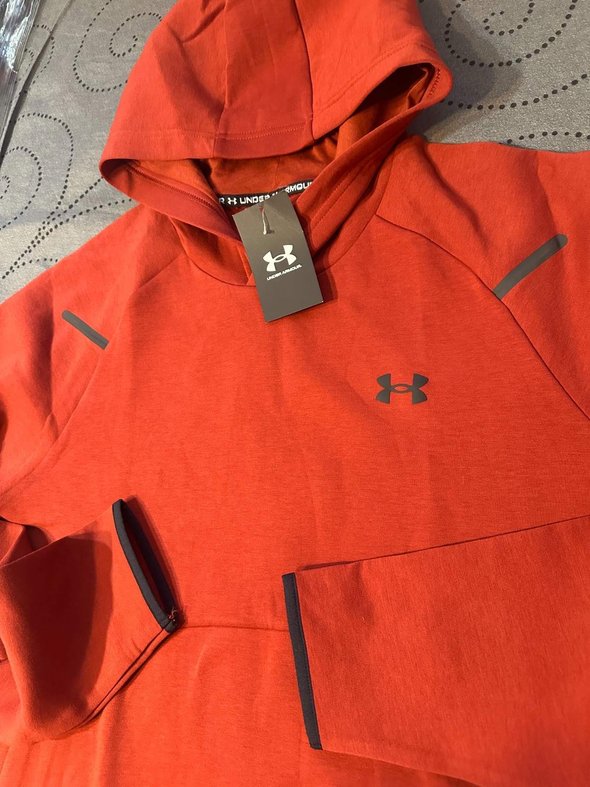 UNDER ARMOUR UNSTOPPABLE #840 EARTHEN ORANGE CARBON HOODIE SIZE L MEN $100.00