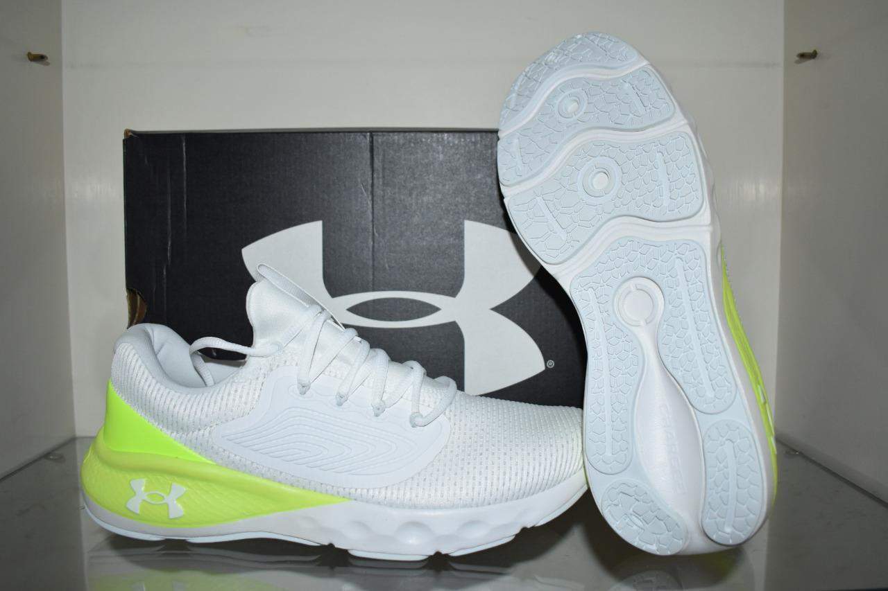 Under Armour Charged Vantage 2 Men’s Running Shoes 3024873 107 White/Green NIB