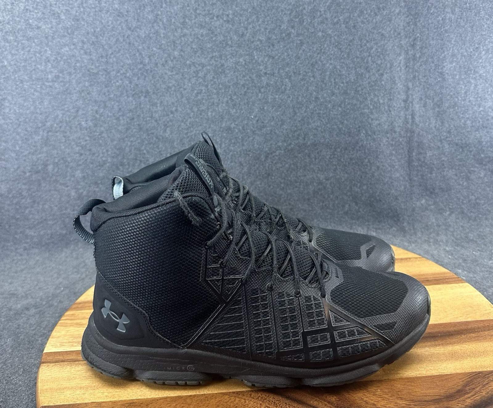 Under Armour Micro G Strikefast Mid Tactical Boots Mens 10.5 Black 3025575-001