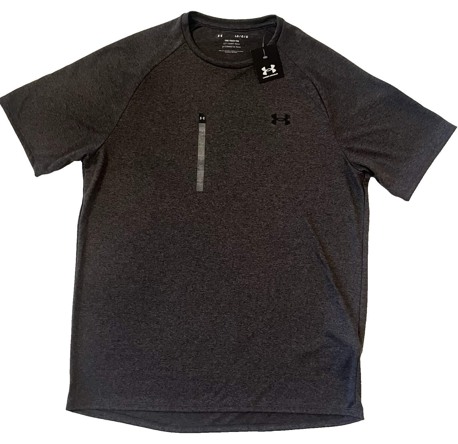 NWT Under Armour Tech Tee 2.0 Gray Polyester Athletic Short Sleeve Shirt (Large)