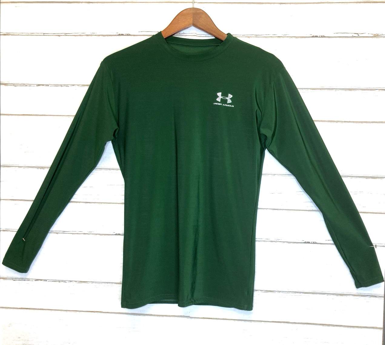 Under Armour Heatgear Compression Long Sleeve T-Shirt Logo SEE MEASUREMENT L?