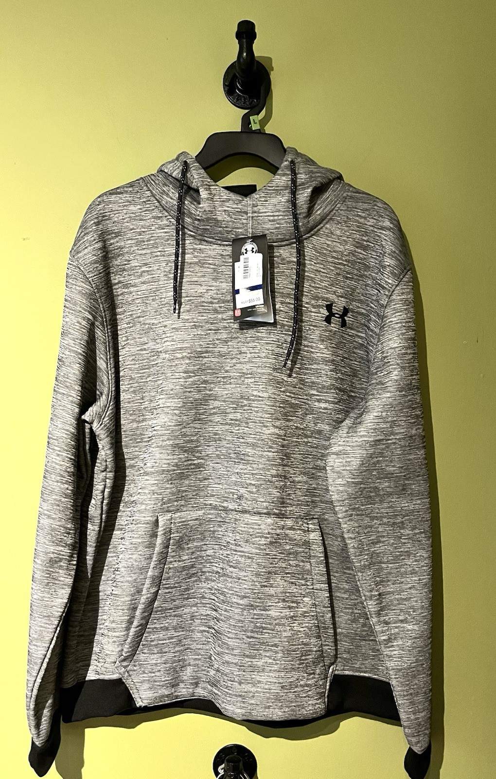 Under Armour Heather Gray  Fleece Pullover Hoodie  Hooded Sweatshirt NWT XL