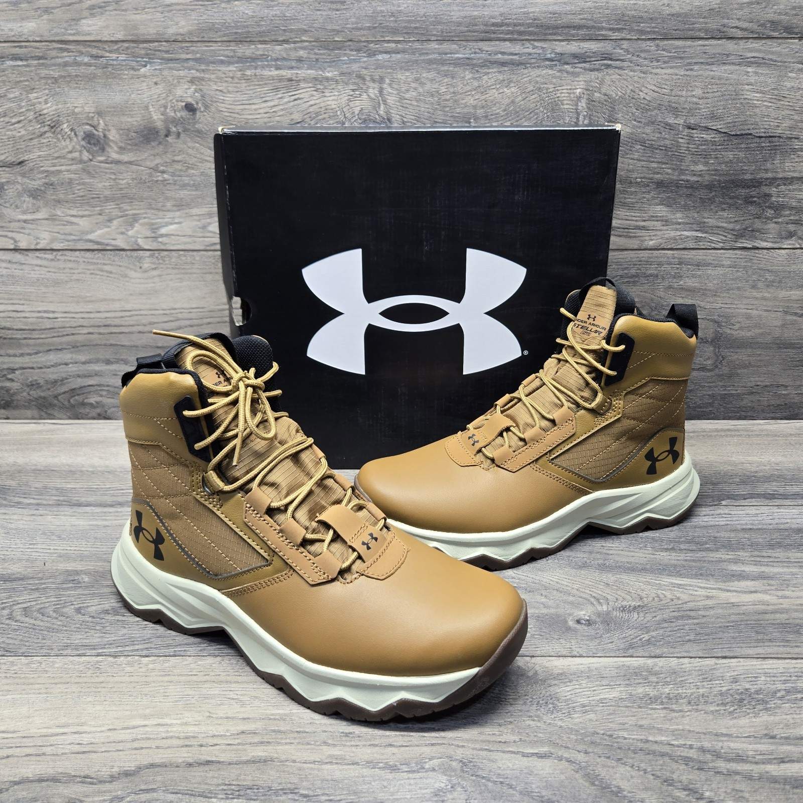 Under Armour Men’s UA Stellar G2 6″ Tactical Hiking Boots Brown Lightweight New