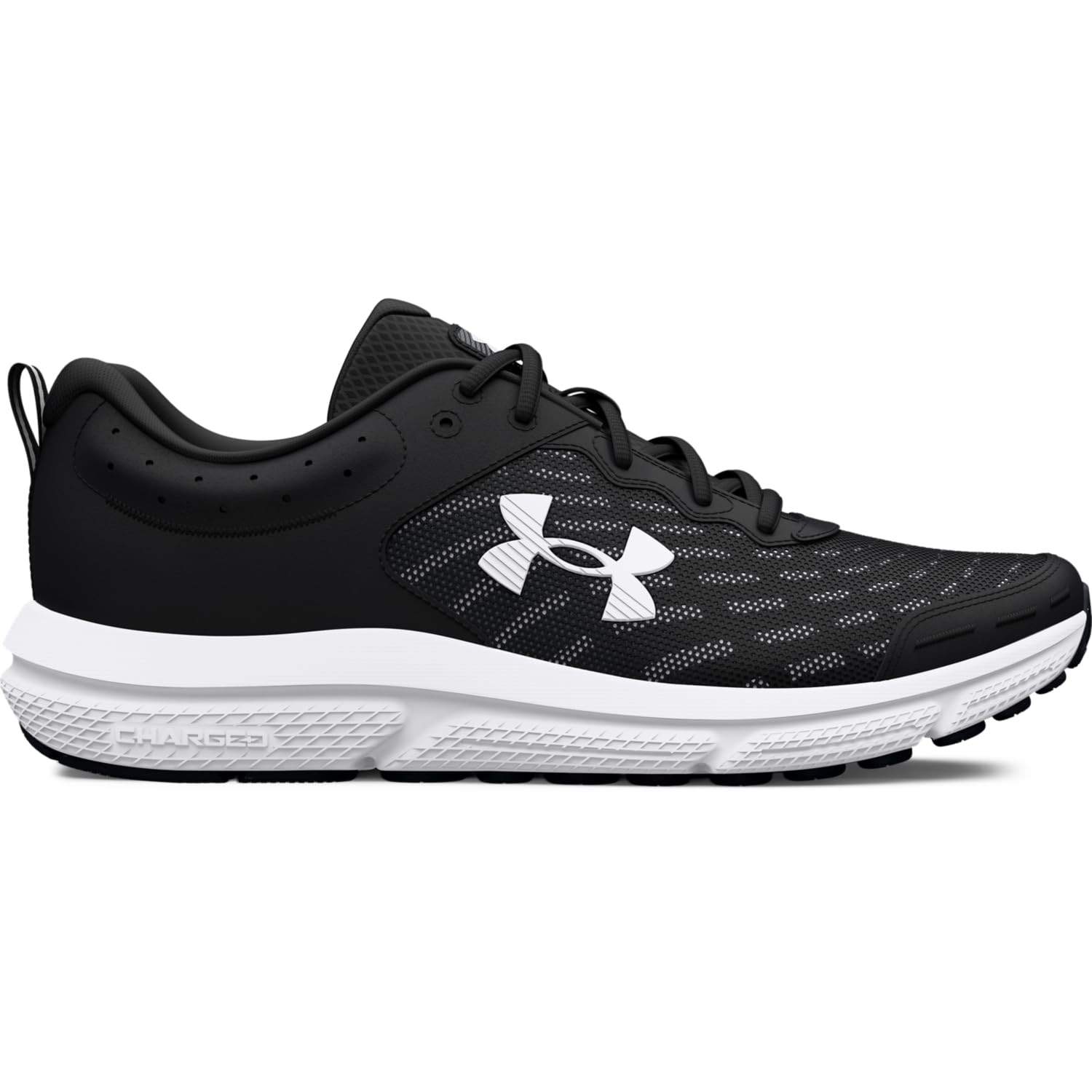 Under Armour Men’s Charged Assert 10, (001) Black/Black/White, 9, US