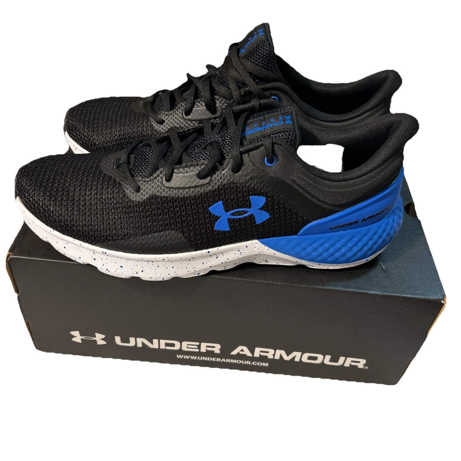 UNDER ARMOUR UA Charged Escape 4 Men’s Running Shoes Size 10  BLACK/BLUE NEW WB
