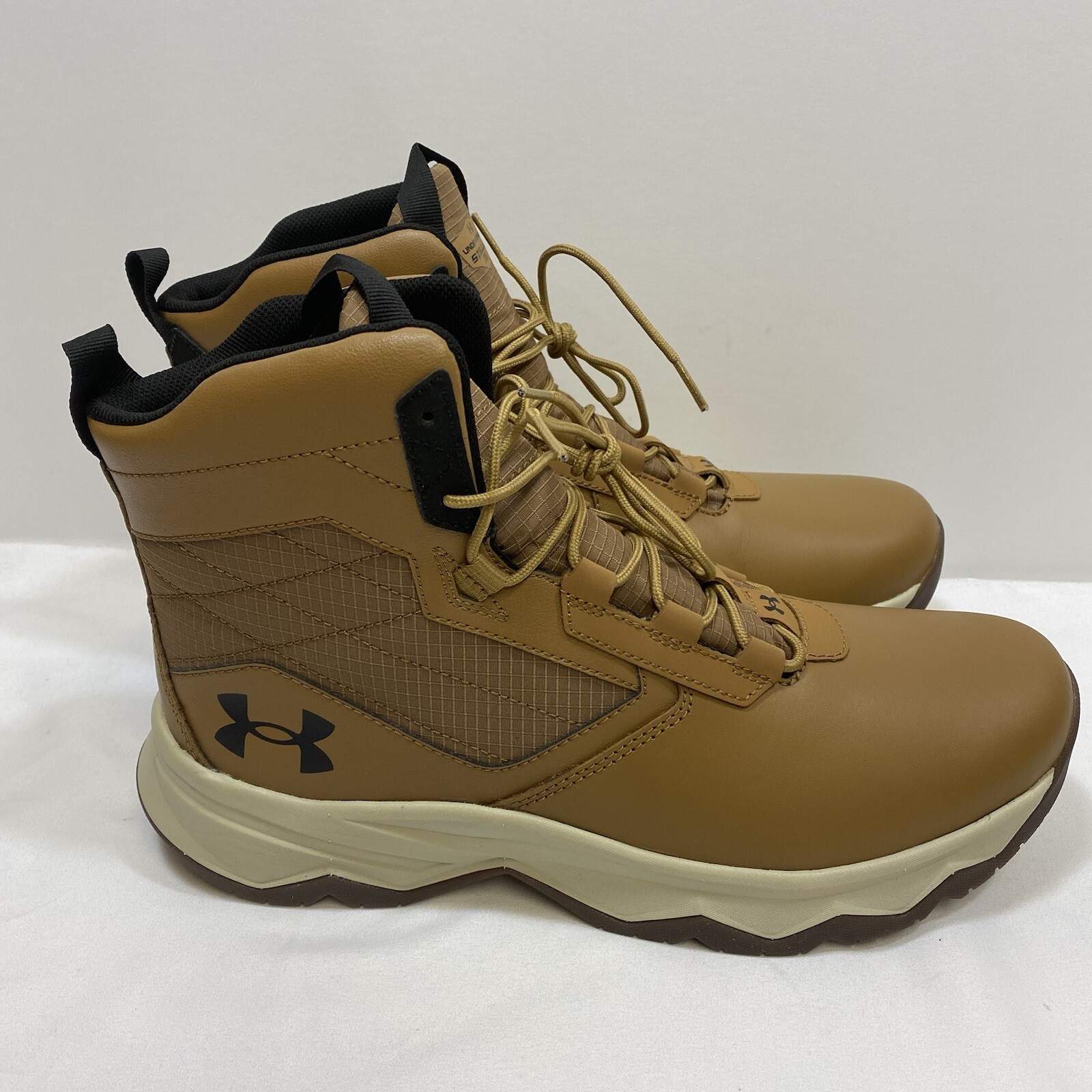 Under Armour Boots Men’s 8.5 Brown Tactical Leather High Top Stellar G2 6″ Shoes