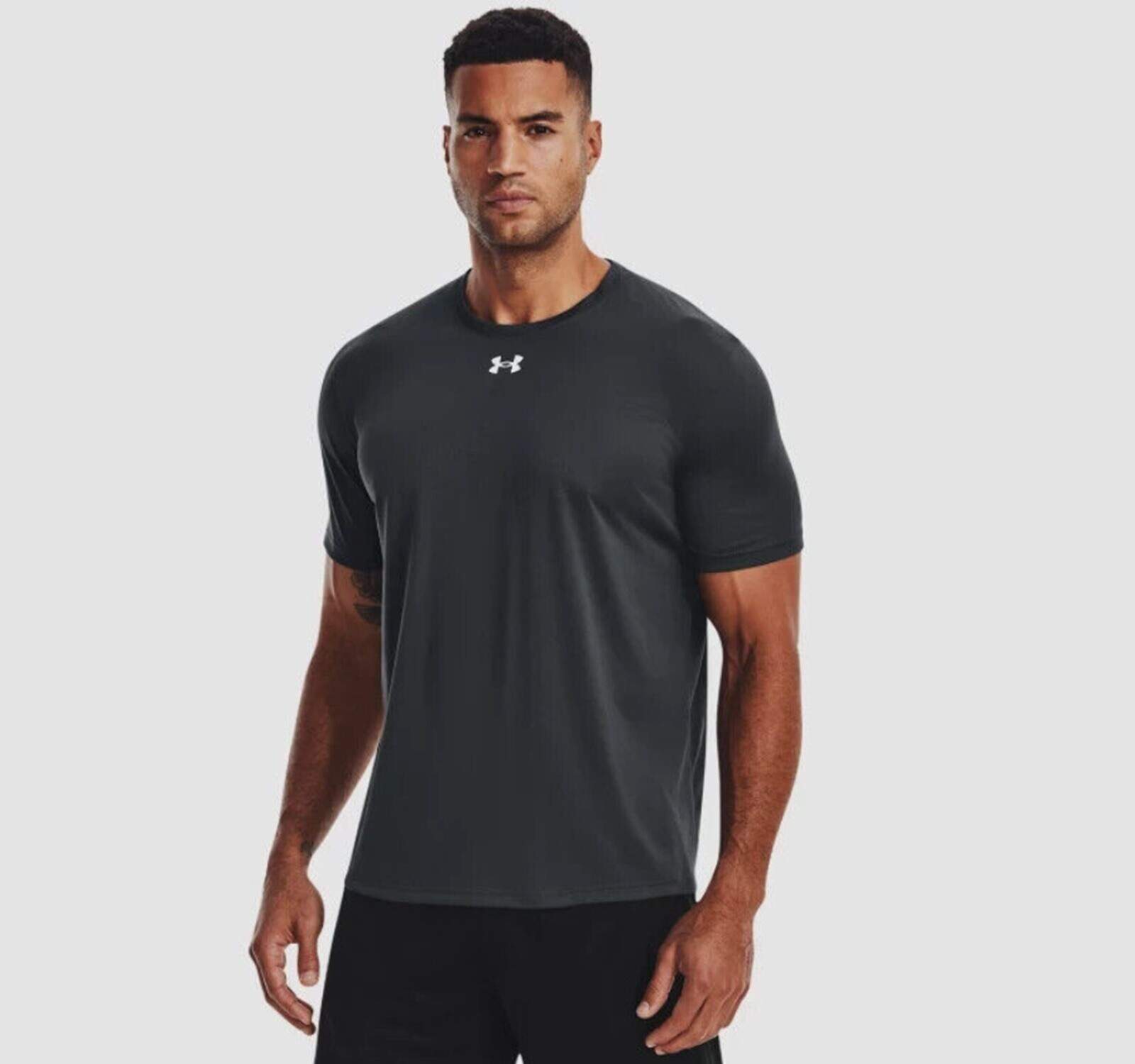 Under Armour Mens Team Tech T-Shirt Color Stealth Grey 1376842-008 FREE SHIPPING